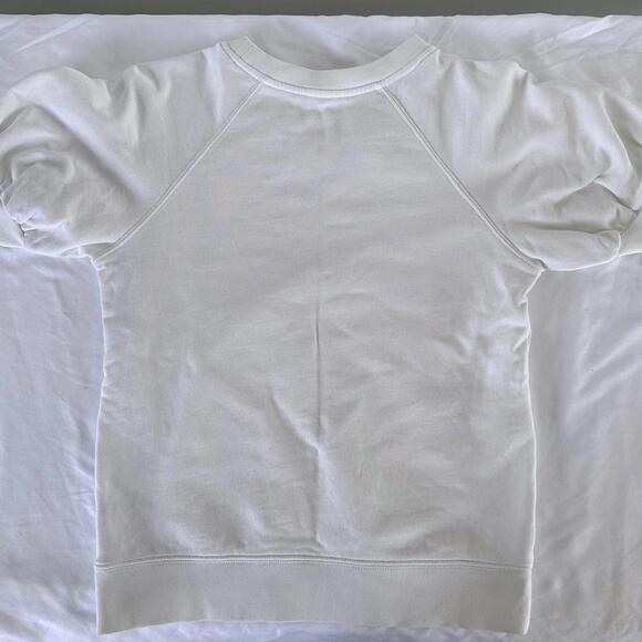 Kate Spade New York White Short Sleeve Embroidered Bee Sweatshirt - Small - Picture 4 of 6